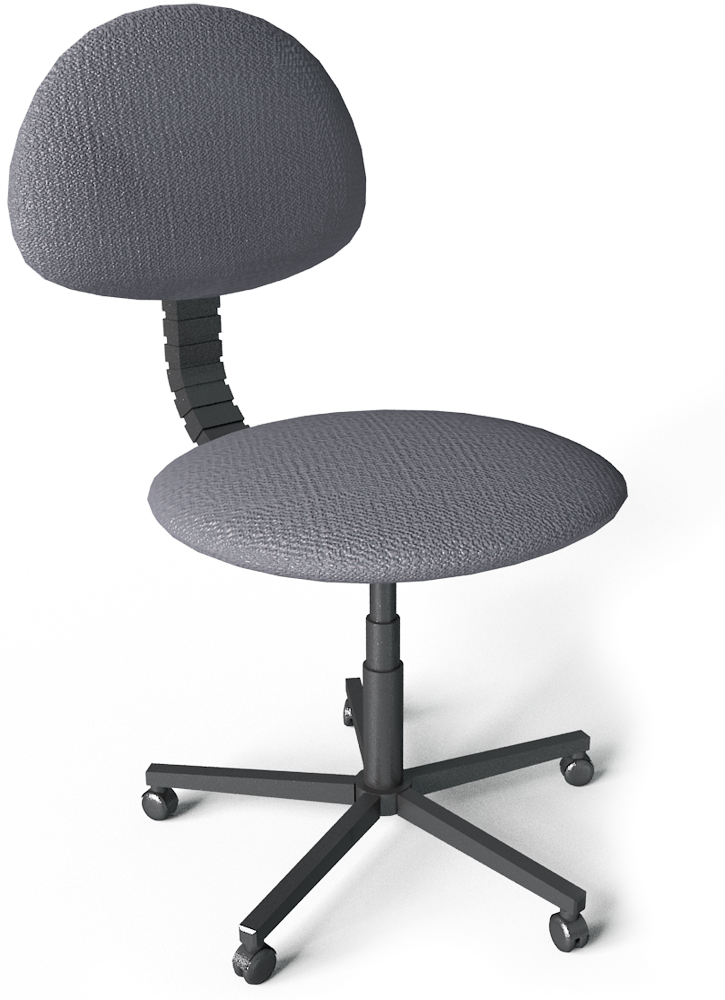 Modern Gray Office Chair PNG image