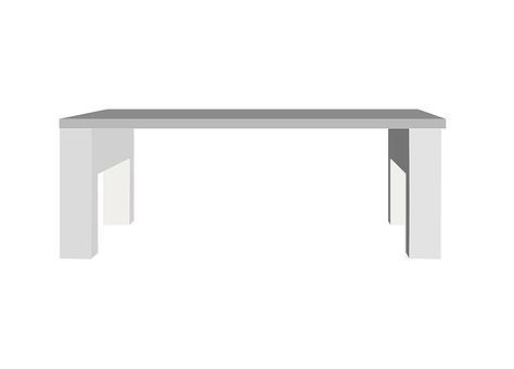 Modern Gray Office Table PNG image