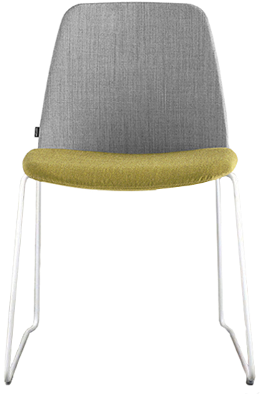 Modern Grayand Yellow Chair PNG image