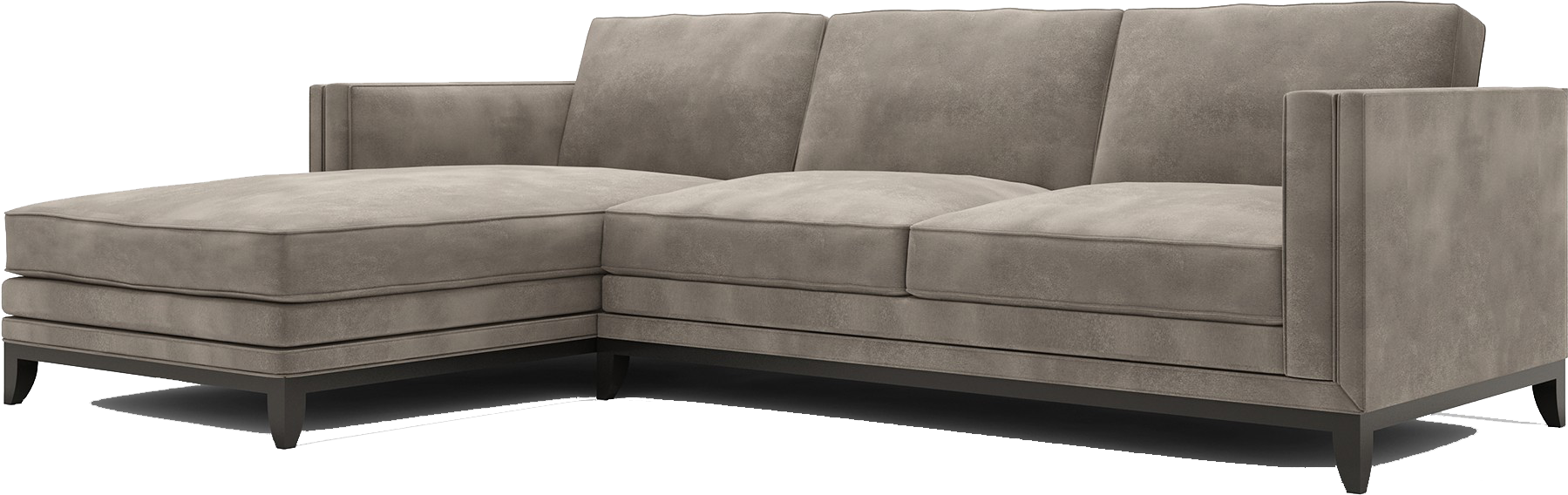 Modern Grey Sectional Sofawith Chaise PNG image