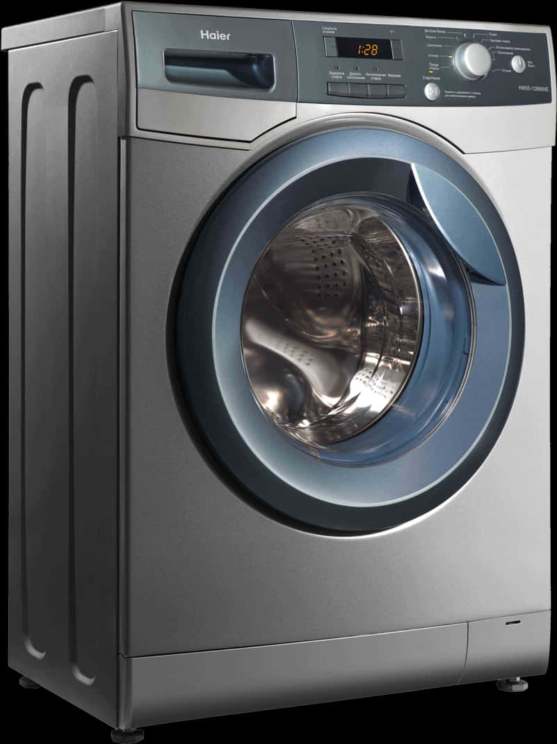 Modern Haier Front Load Washing Machine PNG image