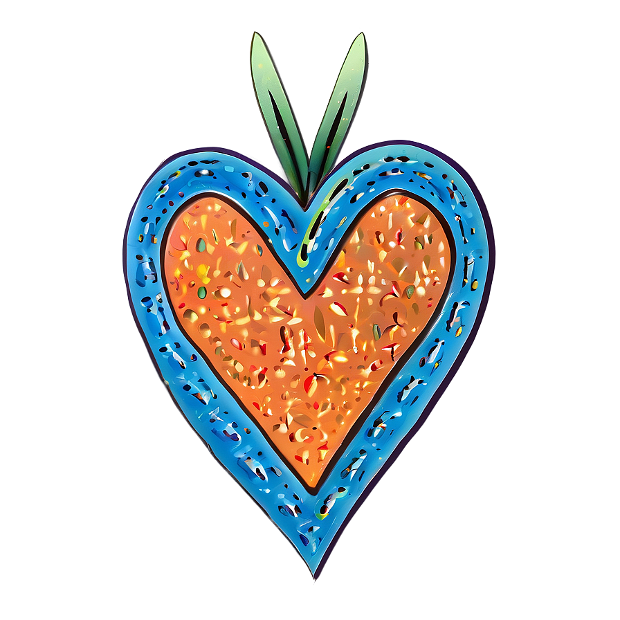 Modern Heart Doodle Png Vfp PNG image