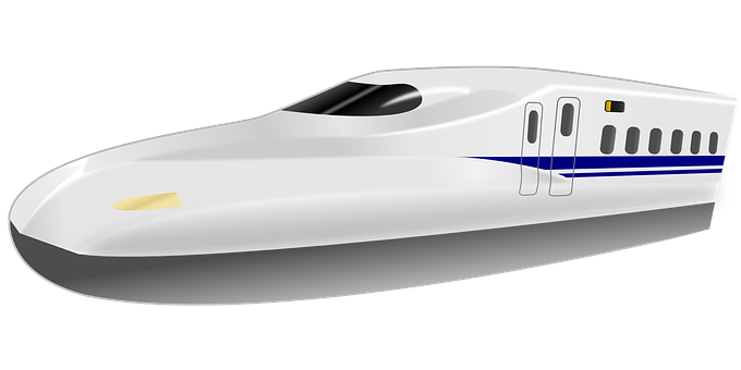 Modern High Speed Train Design PNG image
