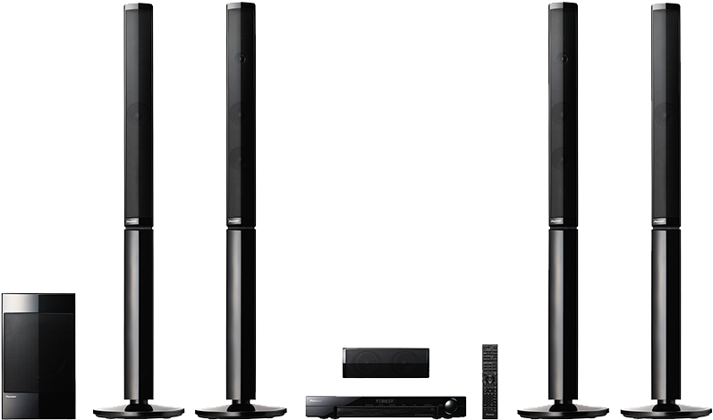 Modern Home Theater Speaker System PNG image