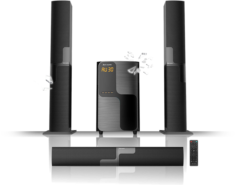 Modern Home Theater System Setup PNG image