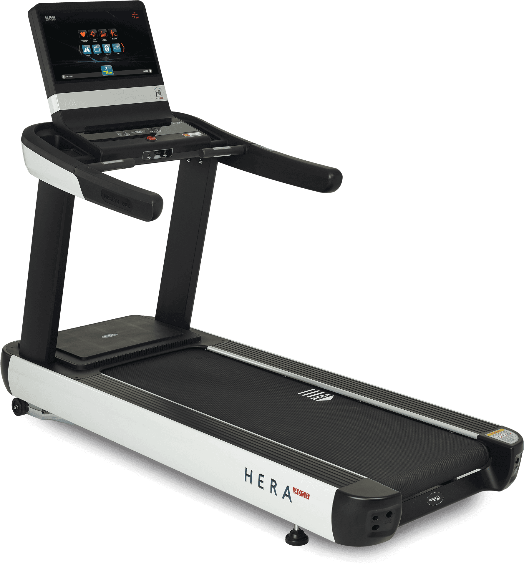 Modern Home Treadmillwith Touchscreen Display PNG image