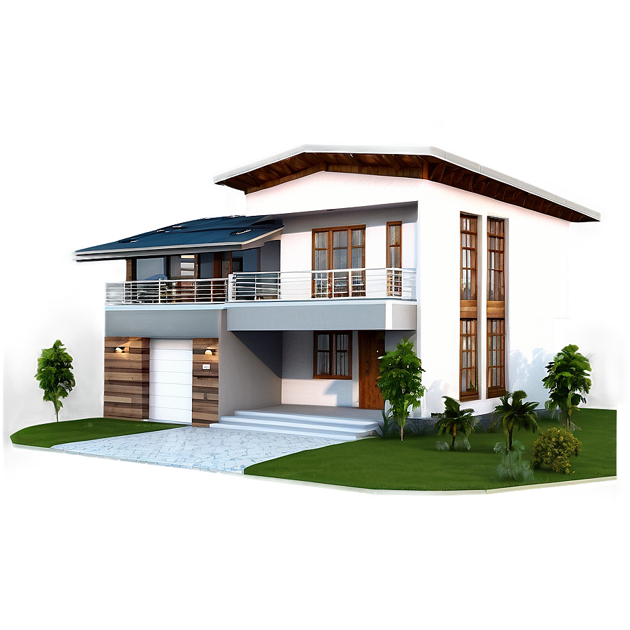 Modern House B PNG image