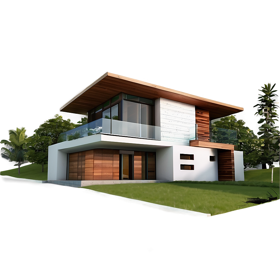 Modern House D PNG image