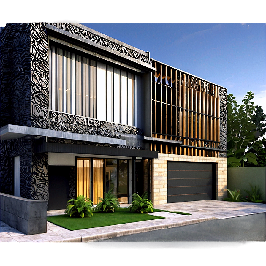 Modern House Facade Materials Png 67 PNG image