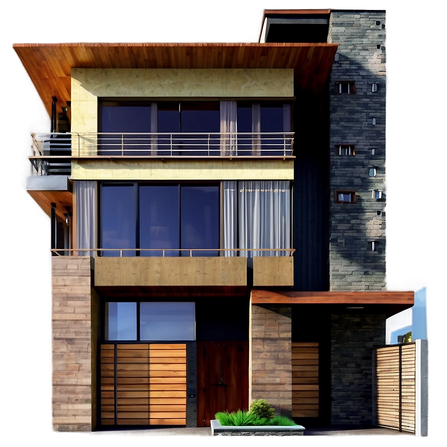 Modern House Facade Materials Png Civ33 PNG image