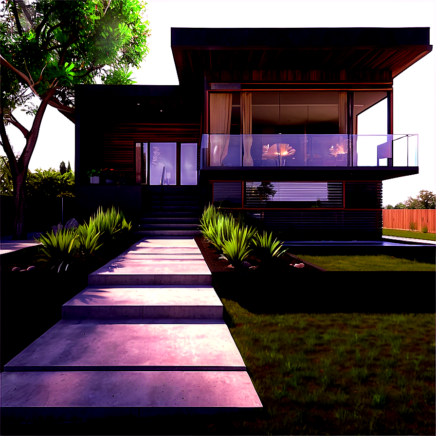 Modern House Landscaping Ideas Png Kjm PNG image