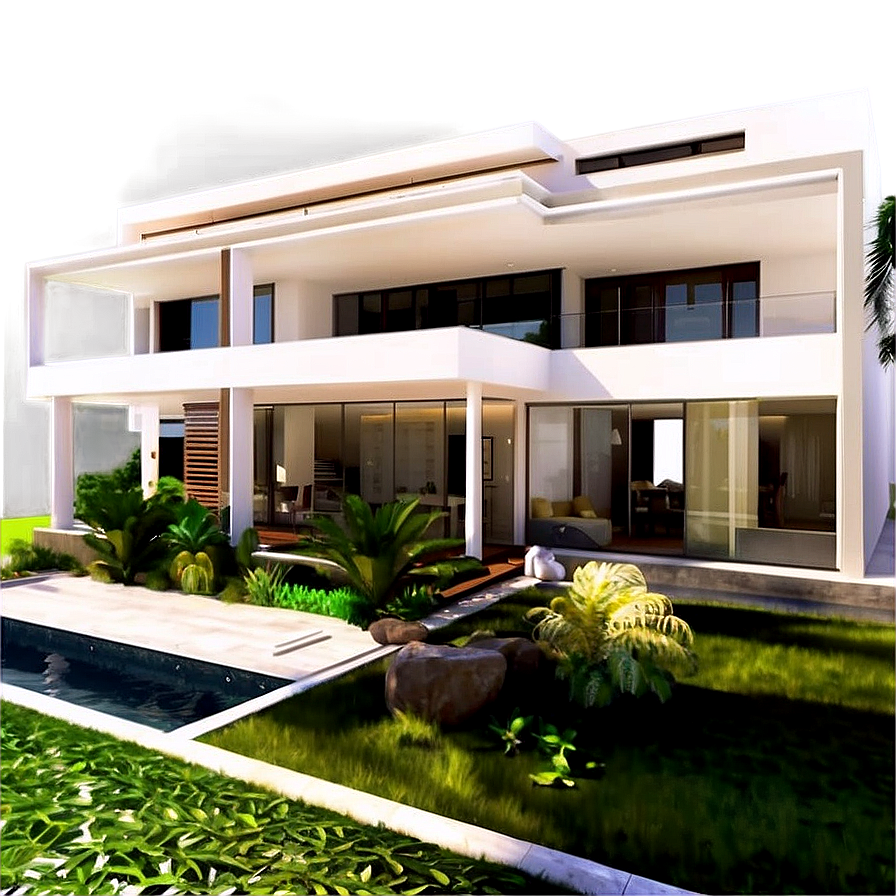 Modern House Natural Light Maximization Png Fry67 PNG image