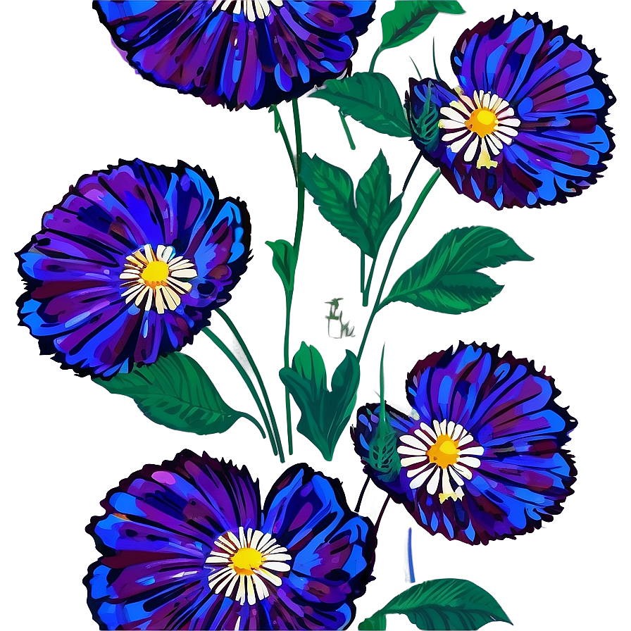 Modern Indie Flower Print Png Tfl PNG image