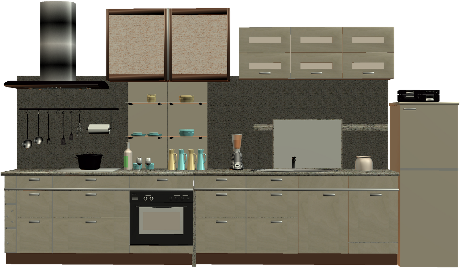 Modern Kitchen Design Layout PNG image