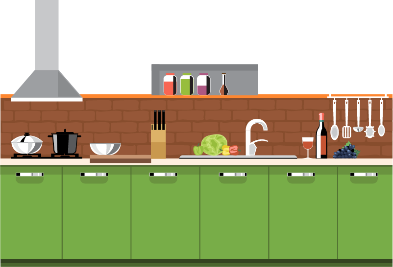 Modern Kitchen Interior Design PNG image