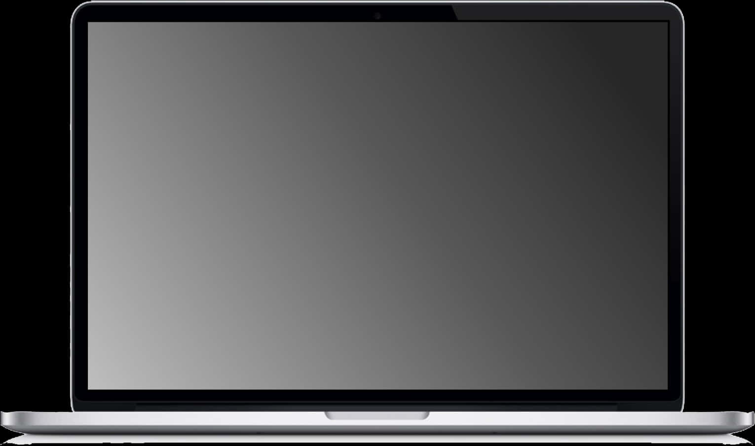 Modern Laptop Blank Screen PNG image