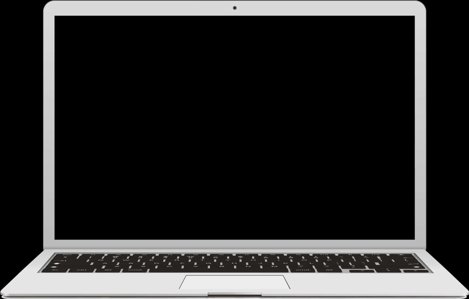 Modern Laptop Isolatedon Black Background PNG image