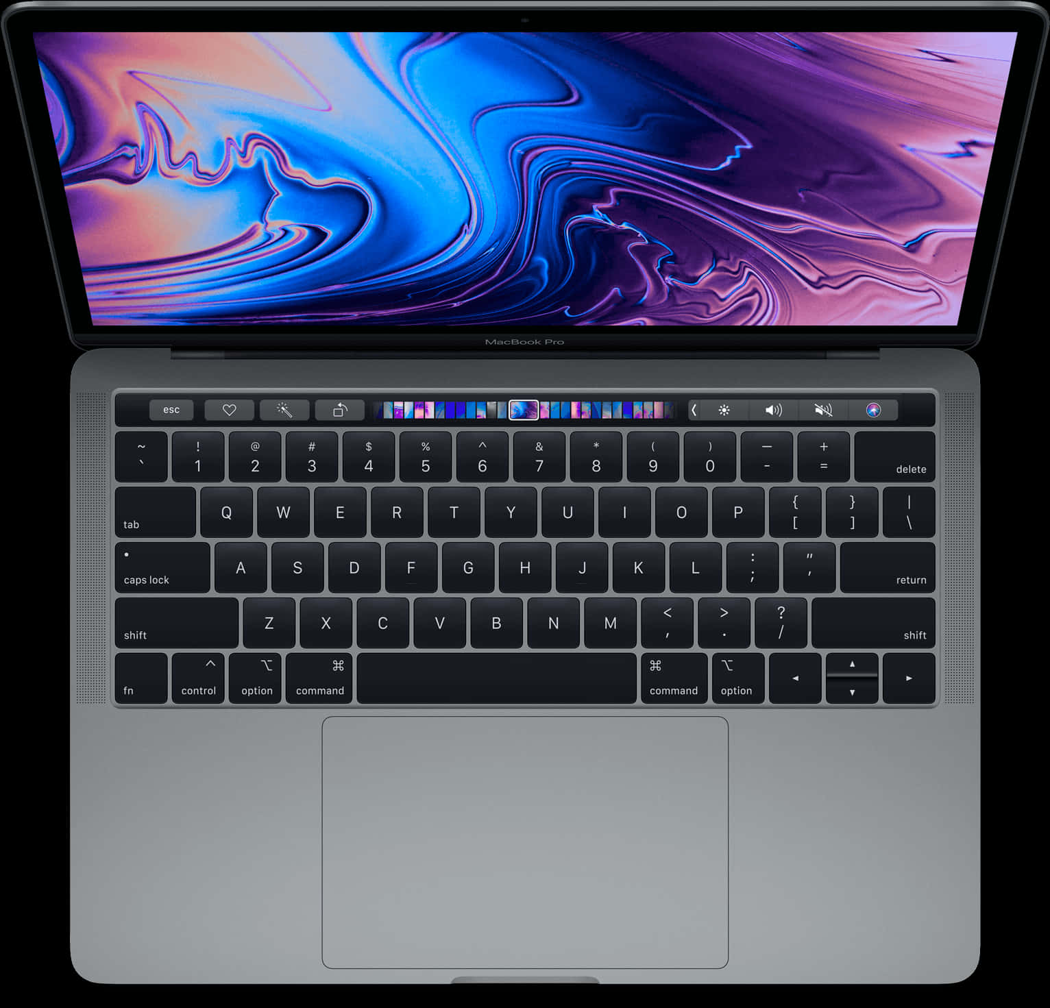 Modern Laptopwith Touch Bar PNG image