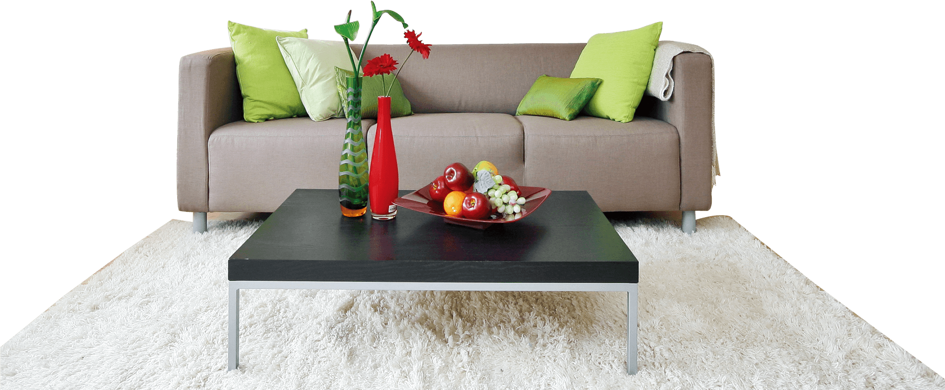 Modern Living Room Decor PNG image