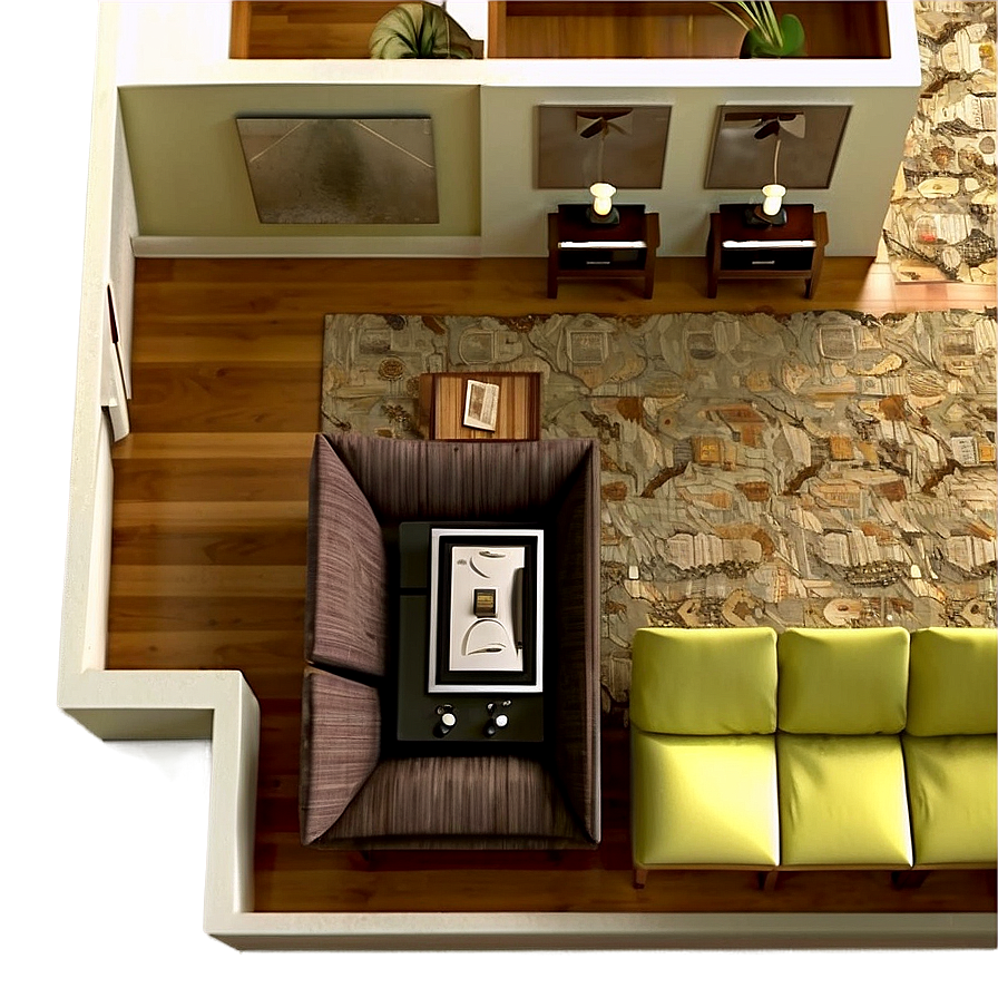 Modern Living Room Layout Png 05242024 PNG image