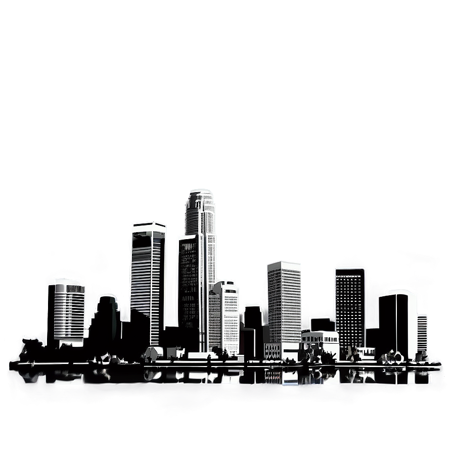 Modern Los Angeles Skyline Png Rnc PNG image