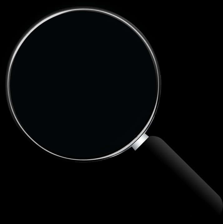 Modern Magnifying Glasson Black Background PNG image