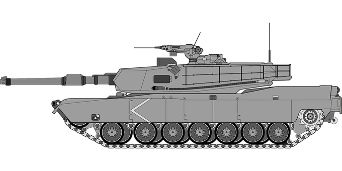 Modern Main Battle Tank Silhouette PNG image