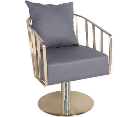 Modern Metallic Club Chair PNG image