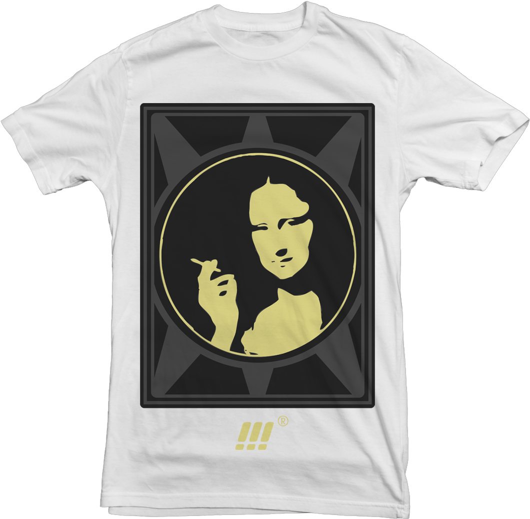 Modern Mona Lisa T Shirt Design PNG image