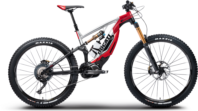 Modern Mountain Bike Profile View PNG image