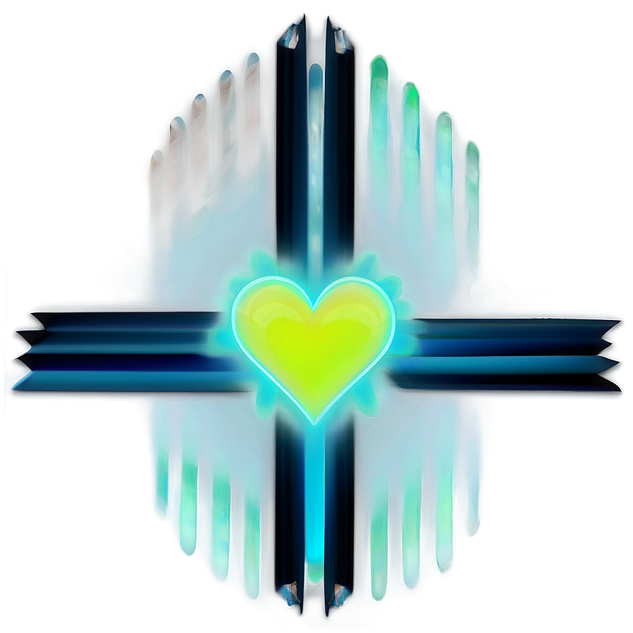 Modern Neon Heart Png 06122024 PNG image