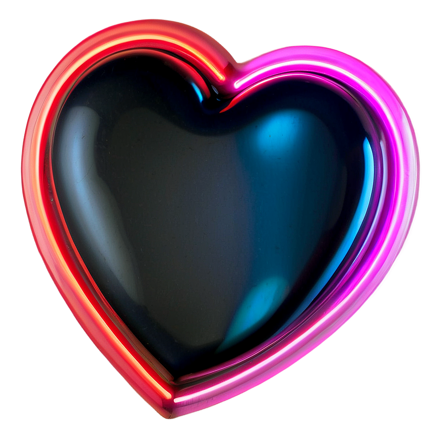 Modern Neon Heart Png Eds PNG image