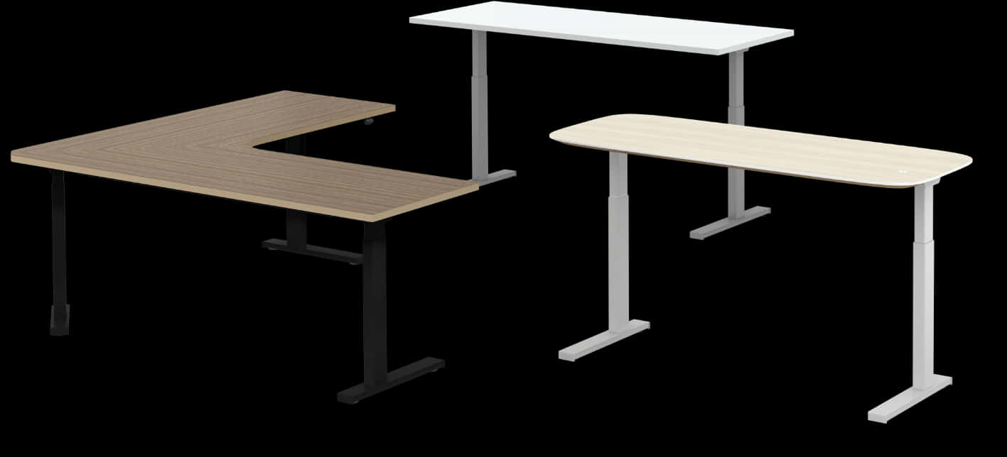 Modern Office Desks Variety PNG image