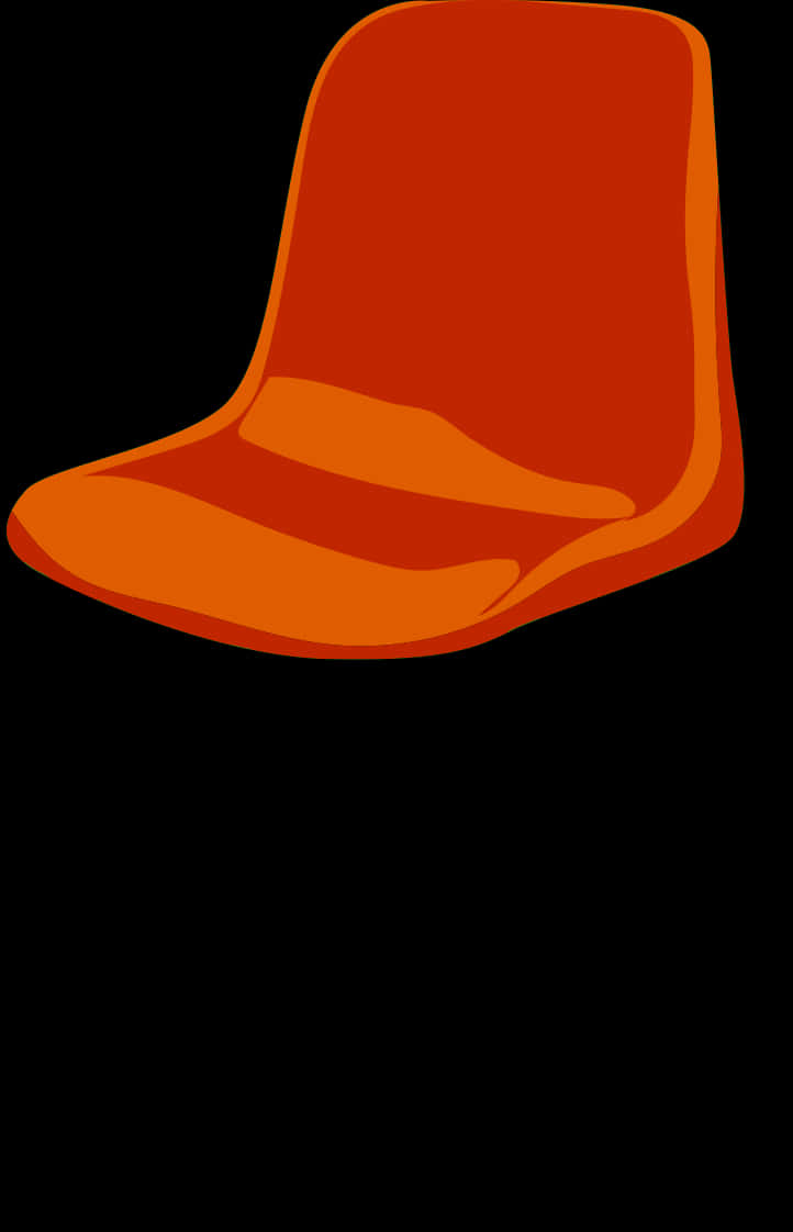 Modern Orange Chair Design PNG image