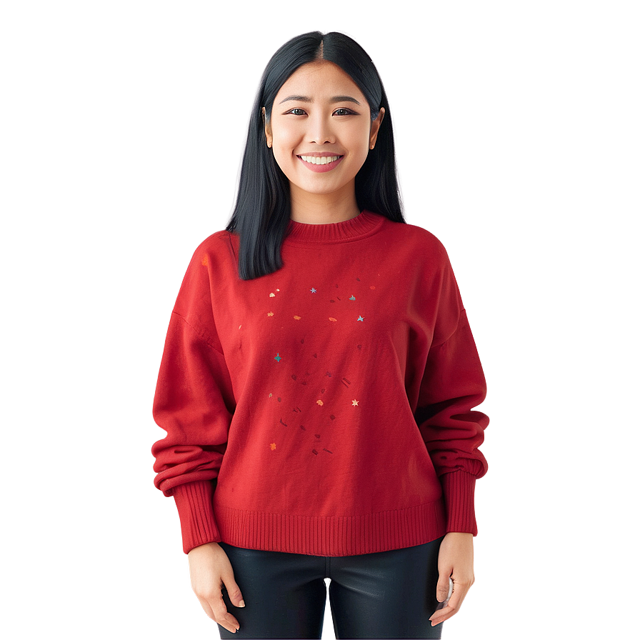 Modern Red Sweater Png 64 PNG image