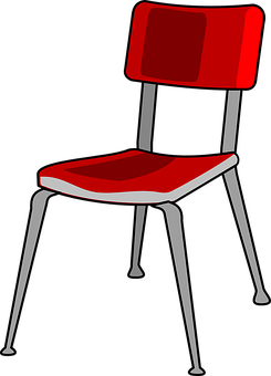 Modern Redand Black Chair Graphic PNG image