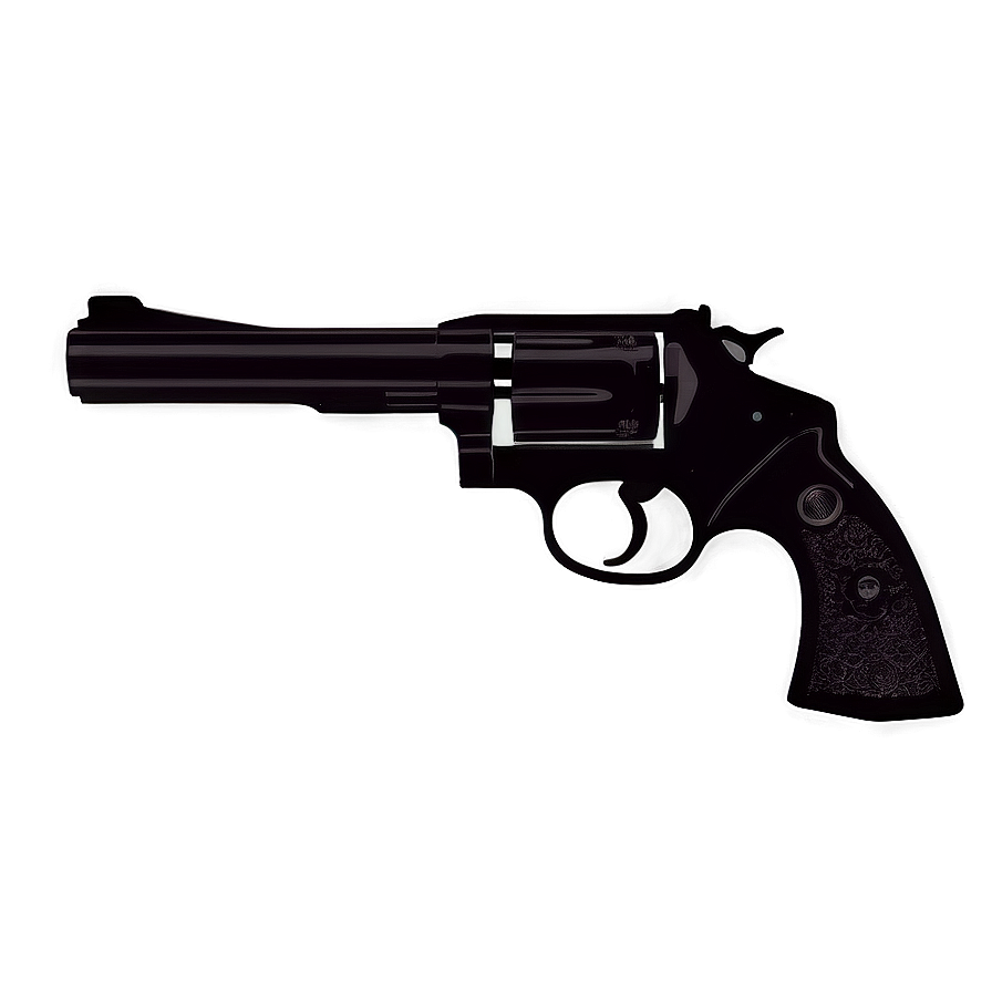 Modern Revolver Silhouette Png 05242024 PNG image