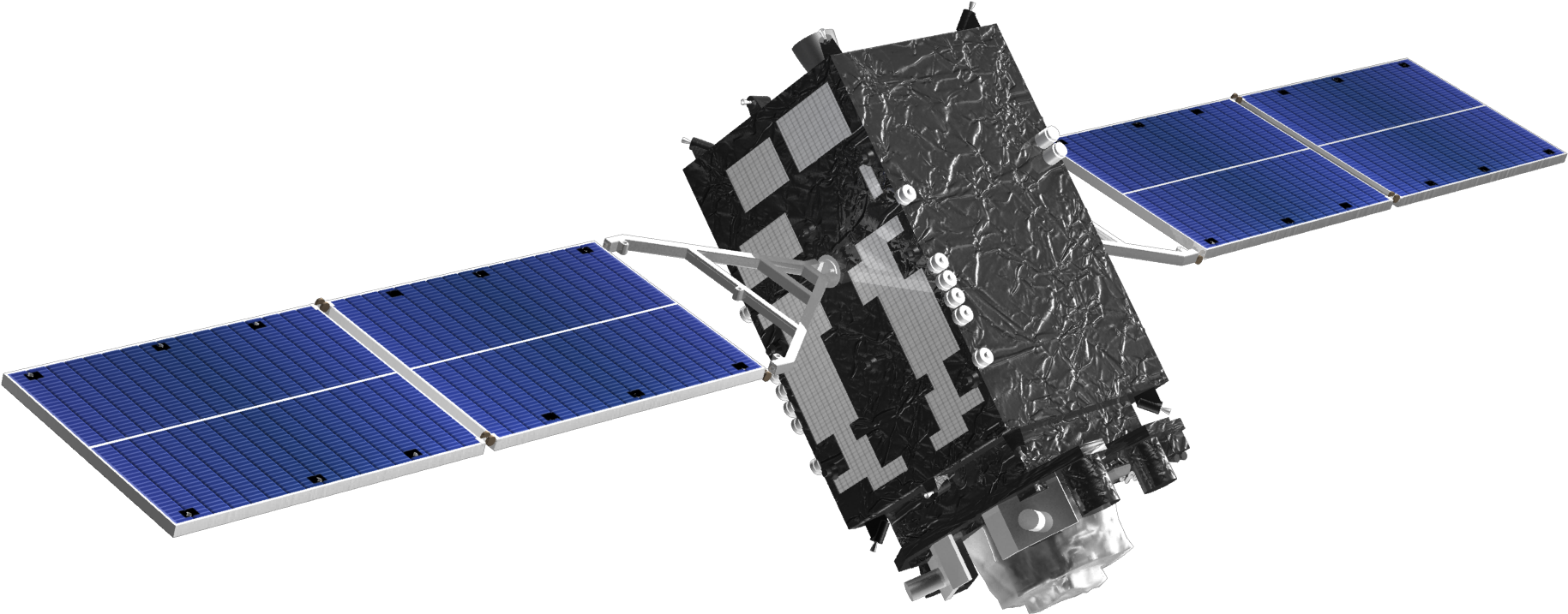 Modern Satellitewith Solar Panels PNG image