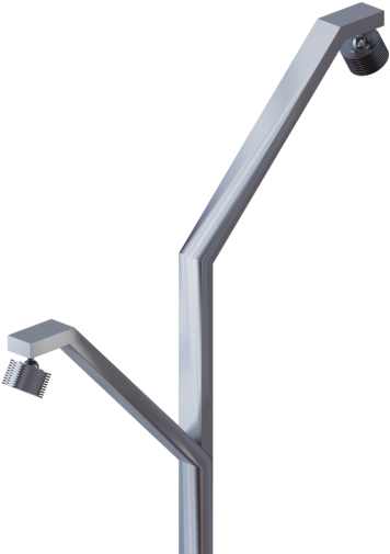 Modern Shower Support Bar Installation PNG image