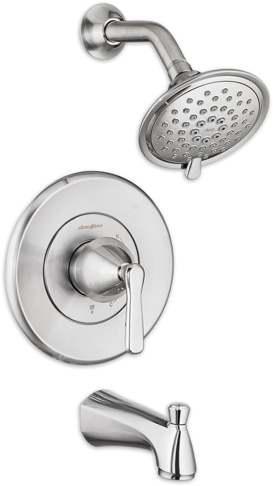 Modern Showerheadand Faucet Set PNG image