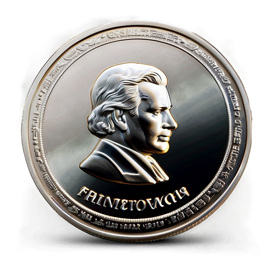 Modern Silver Coin Rendering Png 06272024 PNG image