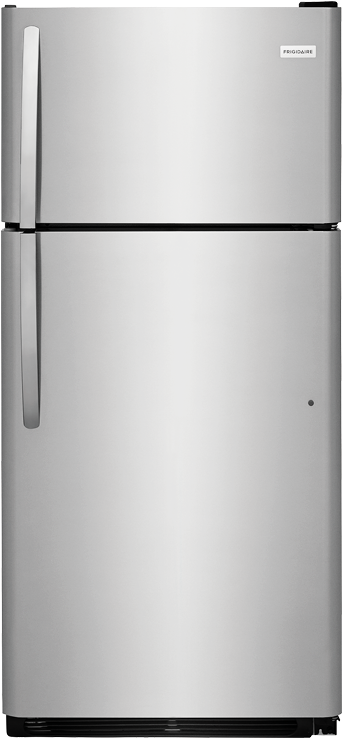 Modern Silver Fridge Freezer Unit PNG image