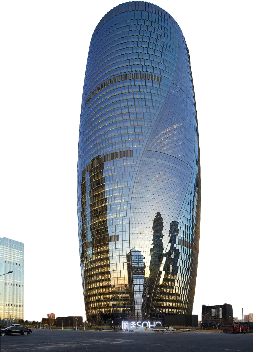 Modern Skyscraper Reflective Glass Facade PNG image