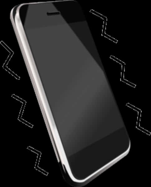 Modern Smartphone Black Background PNG image