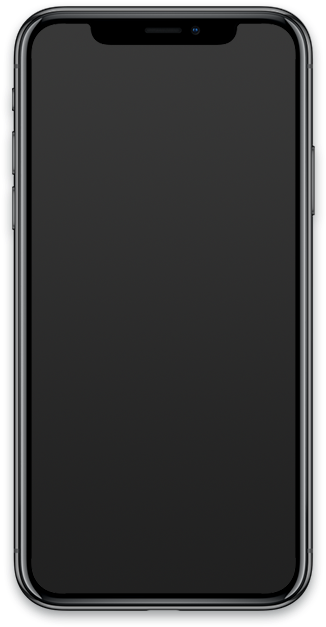 Modern Smartphone Front View_ Black Screen PNG image