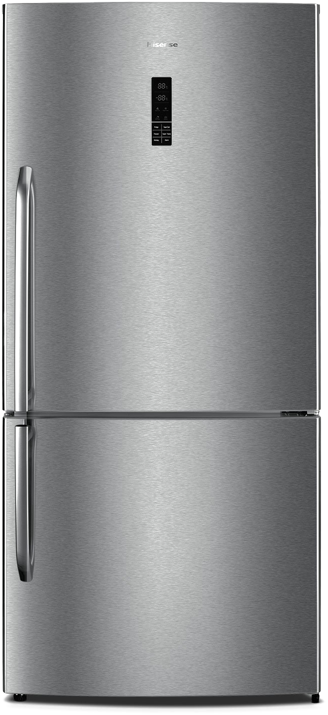 Modern Stainless Steel Refrigerator PNG image