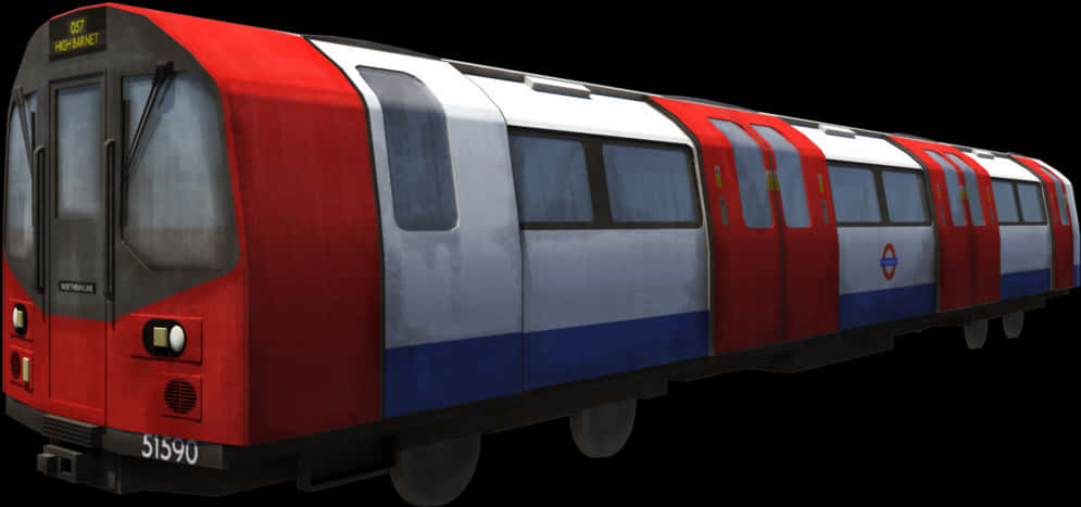 Modern Subway Train Rendering PNG image