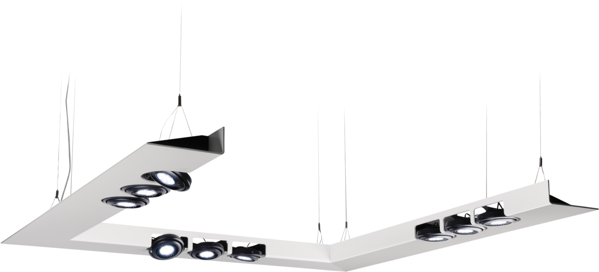 Modern Suspended Ceiling Light Fixture PNG image