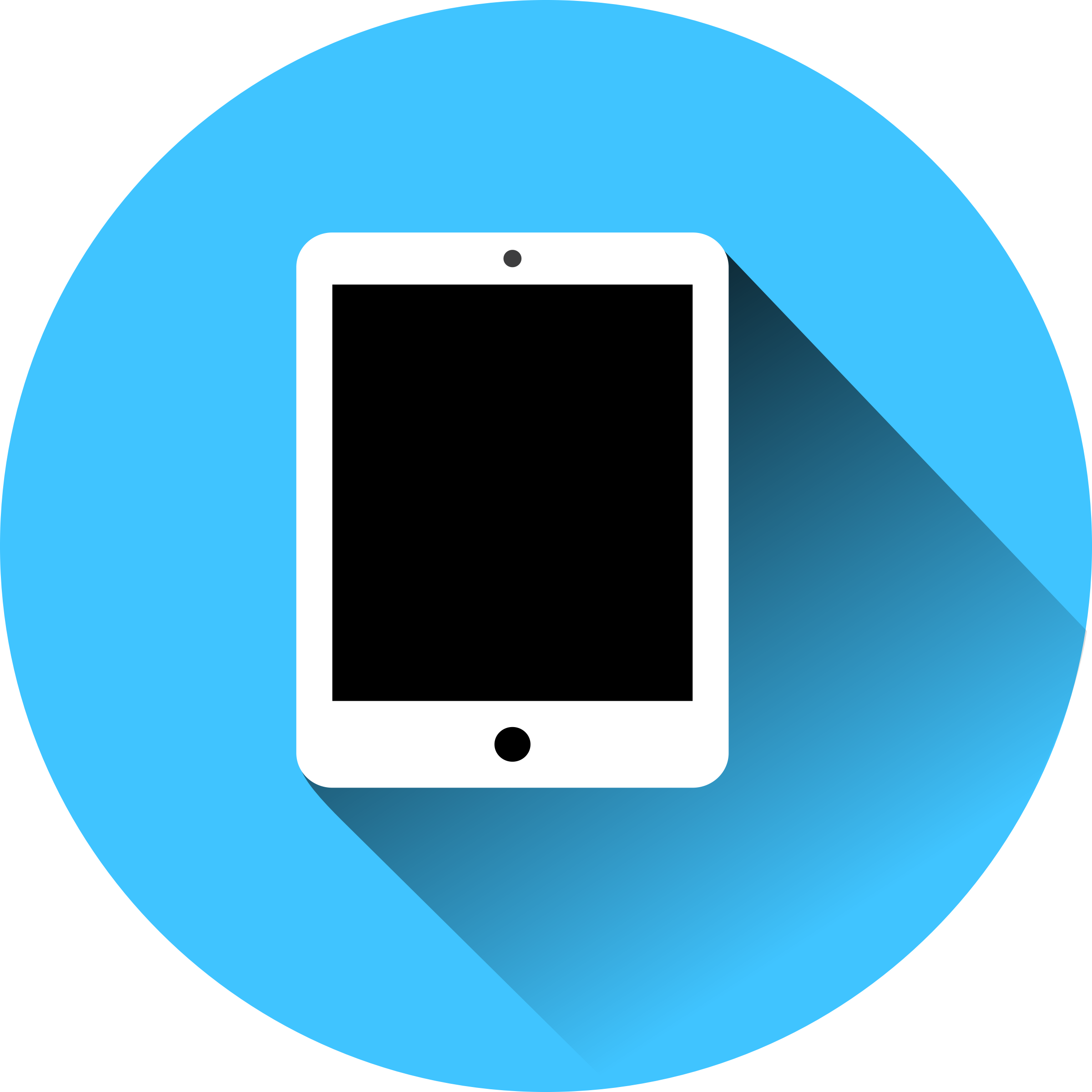 Modern Tablet Icon Flat Design PNG image