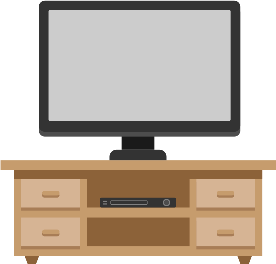 Modern Television Setup PNG image